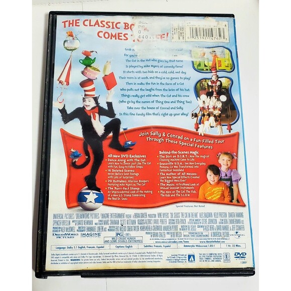 Family Classics DVD Lot Annie Wizard Oz Willy Wonka Cat Hat Kids Bundle - Picture 14 of 16